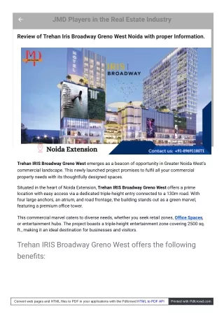 Trehan_Iris_Broadway_Noida_Extension