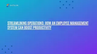 streamlining operations how an employee