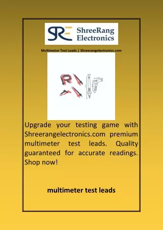 multimeter test leads shreerangelectronics com