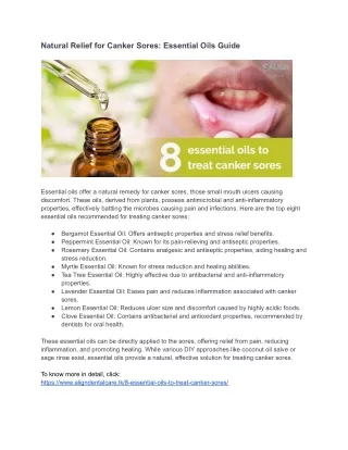 Natural Relief for Canker Sores_ Essential Oils Guide