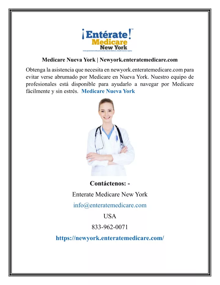 medicare nueva york newyork enteratemedicare com