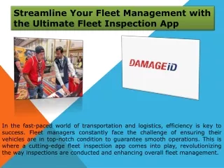 Fleet inspection app