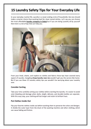 Laundry Safety Tips You Should Know About