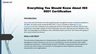 Everything You Should Know About ISO 9001 Certification