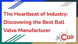 The Heartbeat of Industry_ Discovering the Best Ball Valve Manufacturer