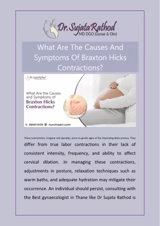 What Are The Causes And Symptoms Of Braxton Hicks Contractions