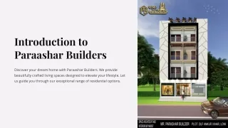 Dream Homes: Your Gateway to 1 BHK, 2 BHK, and 3 BHK Flats by Paraashar Builders