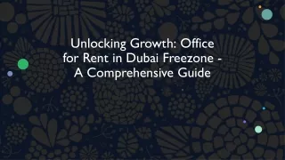 Office for Rent in Dubai freezone