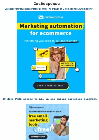 GetResponse Marketing Automation