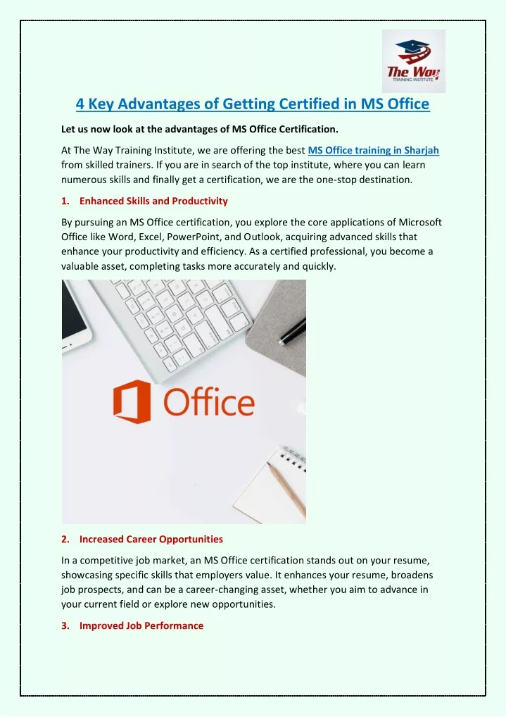 4 key advantages of getting certified in ms office