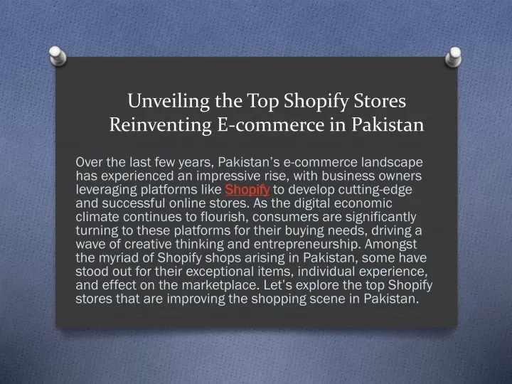 unveiling the top shopify stores reinventing e commerce in pakistan