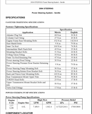 2000 Cadillac Seville Service Repair Manual