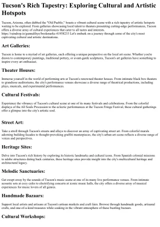 tucson s rich tapestry exploring cultural