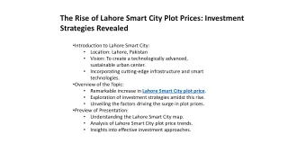The Rise of Lahore Smart City Plot Prices Investment Strategies Revealed