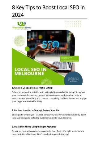 8 Key Tips to Boost Local SEO in 2024