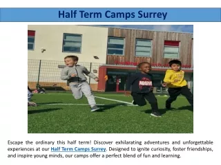 Half Term Camps Surrey