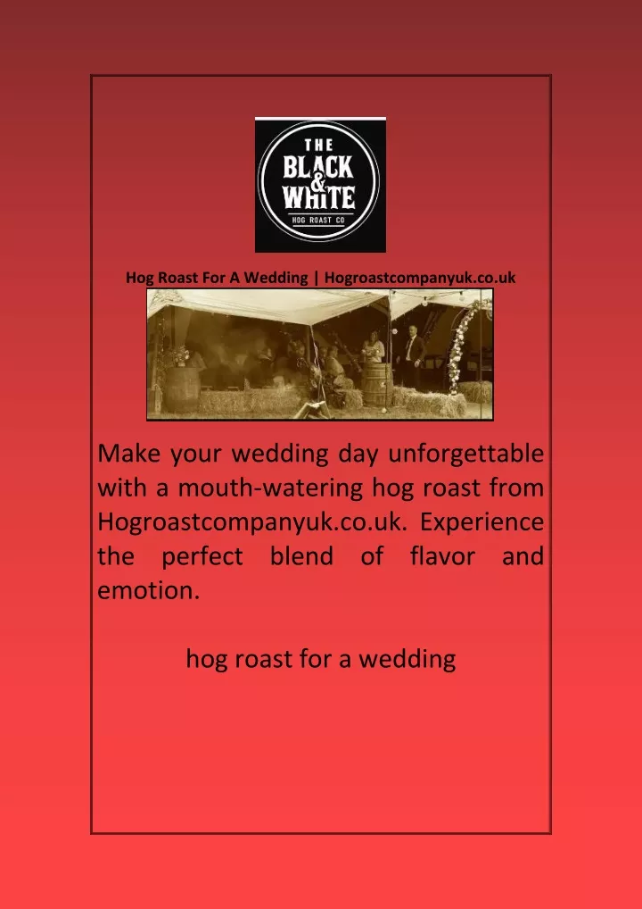 hog roast for a wedding hogroastcompanyuk co uk