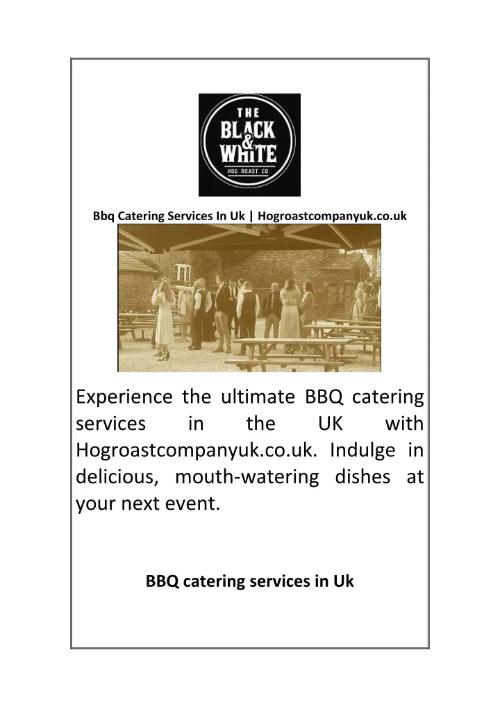bbq catering services in uk hogroastcompanyuk