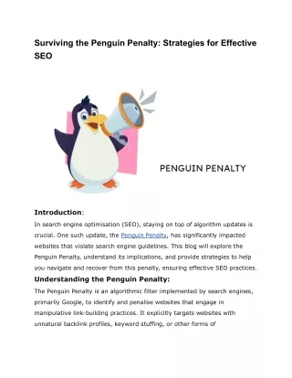 Surviving the Penguin Penalty_ Strategies for Effective SEO