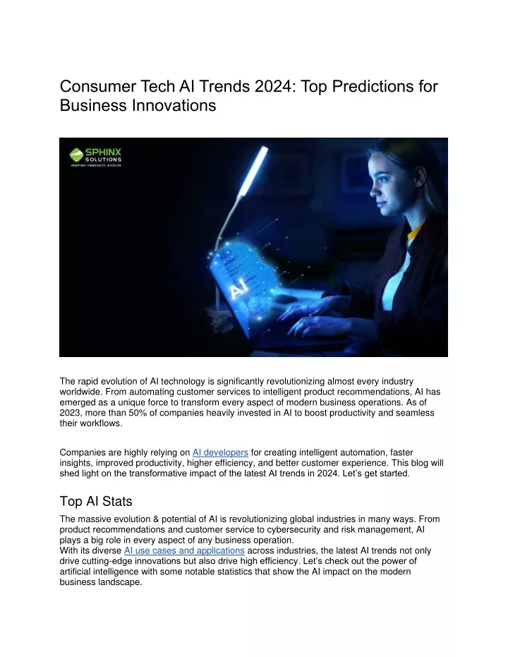 consumer tech ai trends 2024 top predictions