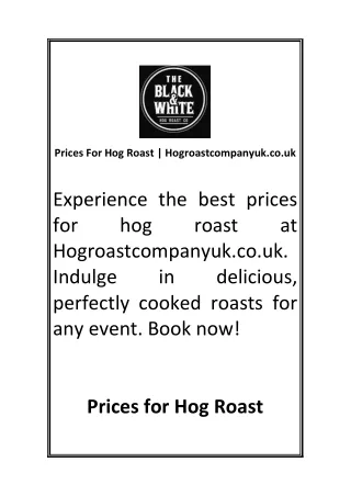 Prices For Hog Roast Hogroastcompanyuk co uk