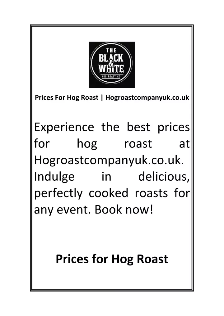 prices for hog roast hogroastcompanyuk co uk
