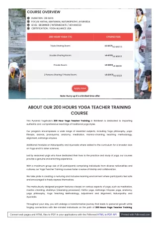 Change your life with our 200 Hour Yoga Teacher Training in Rishikesh