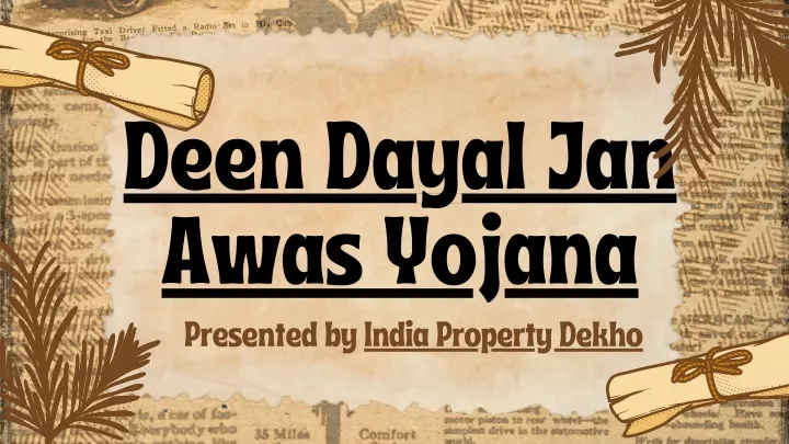 deen dayal jan awas yojana presented by india