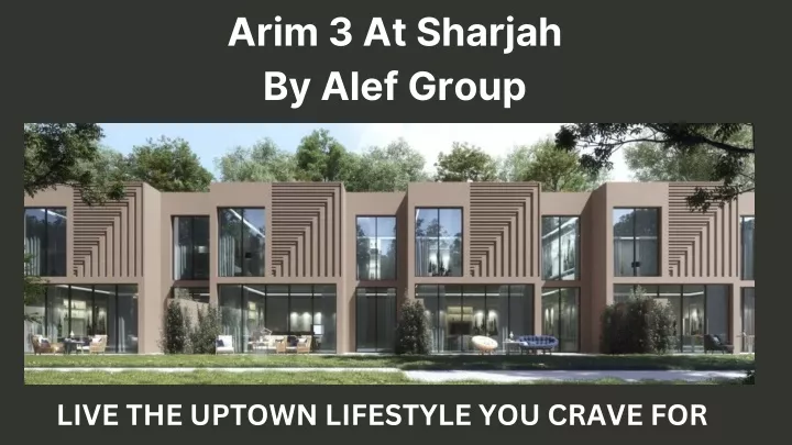 arim 3 at sharjah by alef group