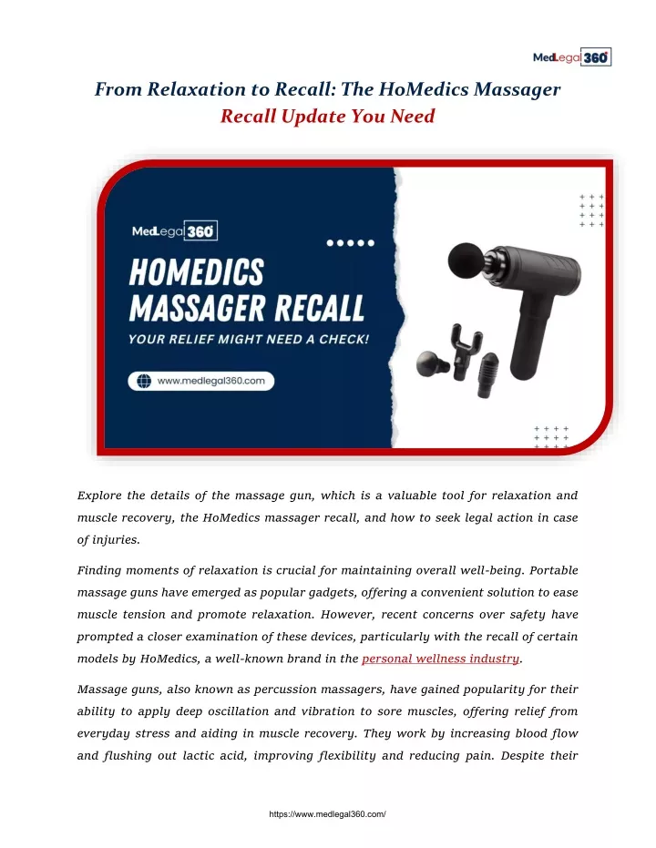 from relaxation to recall the homedics massager