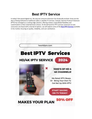 Best IPTV Service]1worldiptv