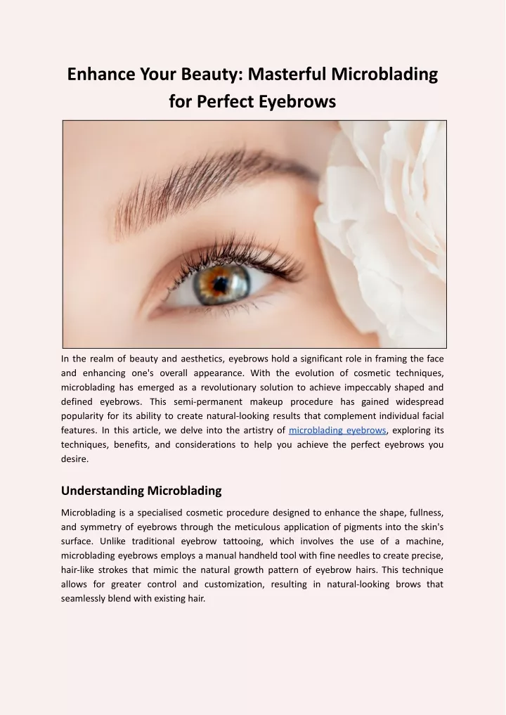 enhance your beauty masterful microblading