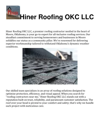 Hiner Roofing OKC LLC