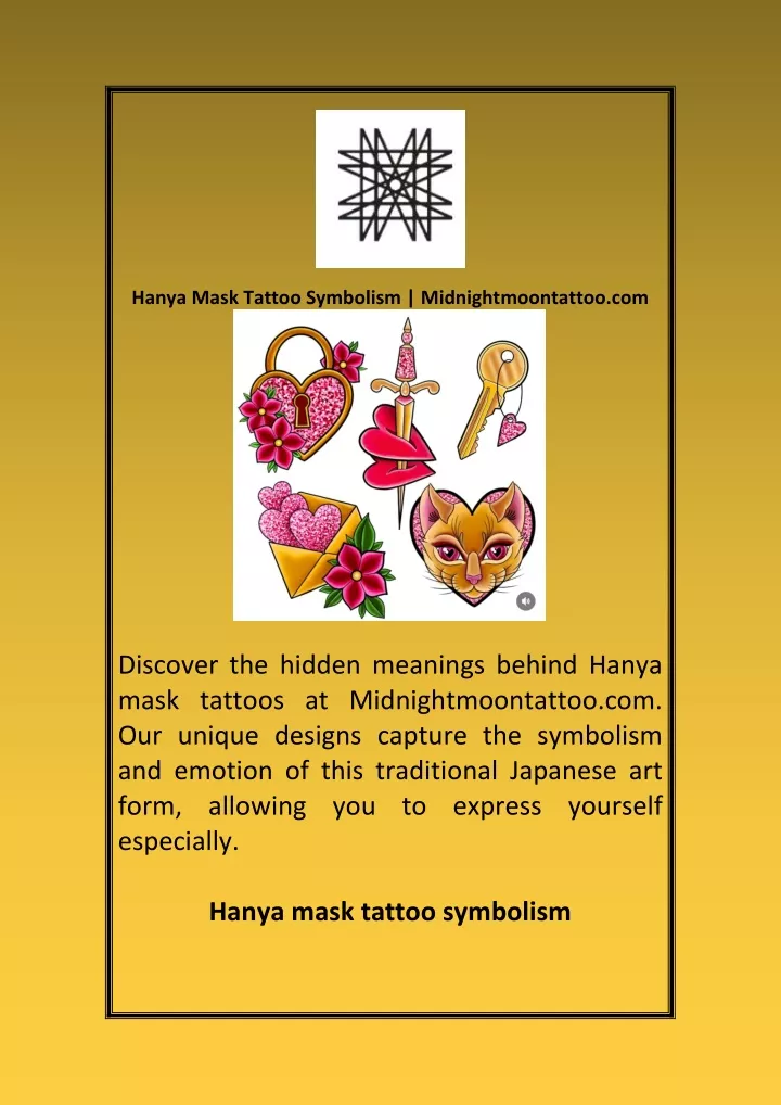 hanya mask tattoo symbolism midnightmoontattoo com