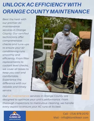 Unlock AC Efficiency with Orange County Maintenance