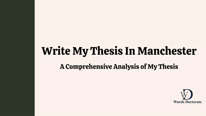 write my thesis in manchester