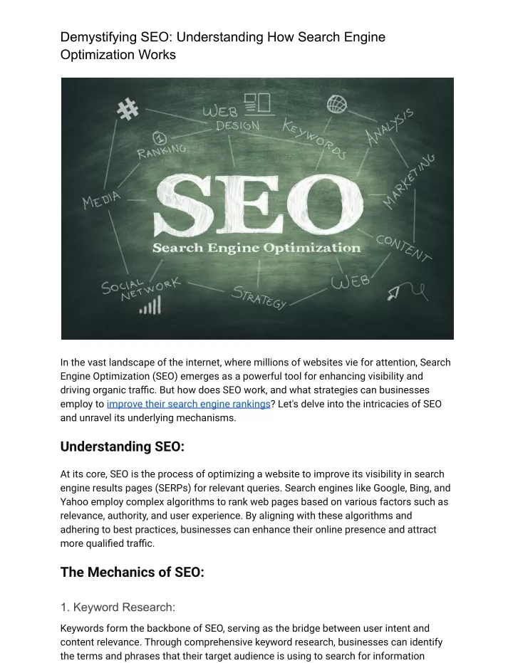 demystifying seo understanding how search engine
