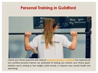 Personal Training in Guildford