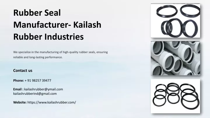 rubber seal manufacturer kailash rubber industries