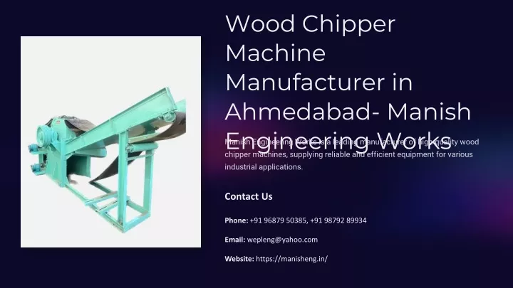 wood chipper machine manufacturer in ahmedabad