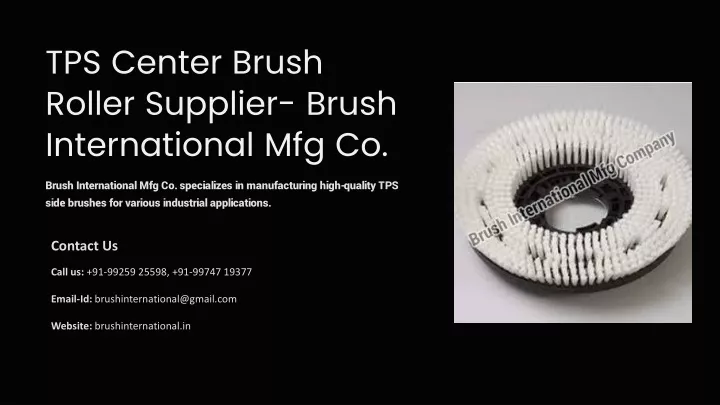 tps center brush roller supplier brush