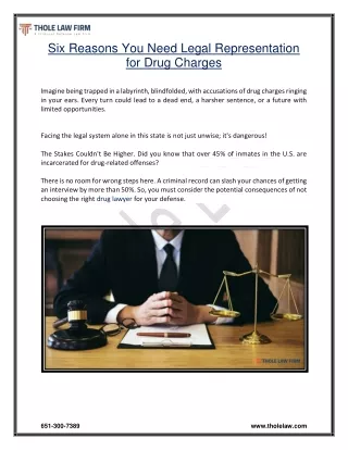 Six Reasons You Need Legal Representation for Drug Charges