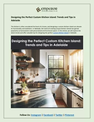 Designing the Perfect Custom Kitchen Island Trends and Tips in Adelaide