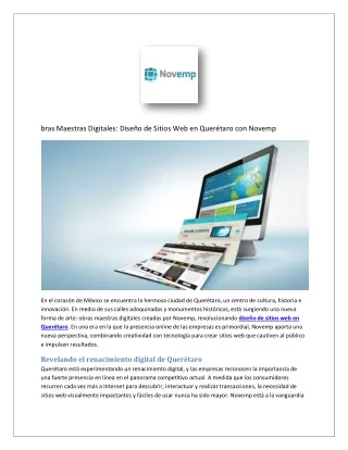bras Maestras Digitales: Diseño de Sitios Web en Querétaro con Novemp