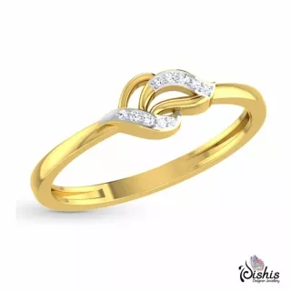 Aksiti Gold and Diamond Ring by Dishis Designer Jewellery