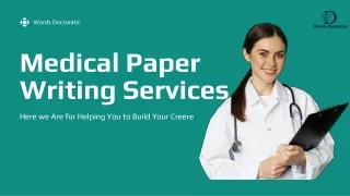 Medical Paper Writing Services