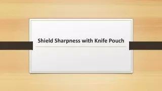 Shield Sharpness with Knife Pouch