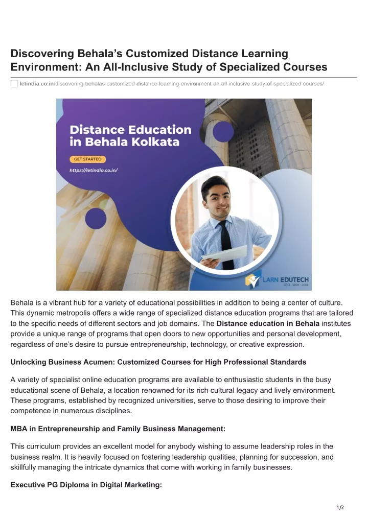 discovering behala s customized distance learning