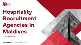Hospitality Recruitment Agencies In Maldives