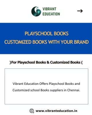 Playschool Books supplier in chennai